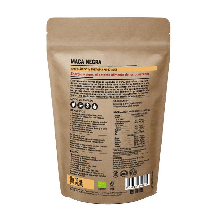 Musta maca 125 g Luomu